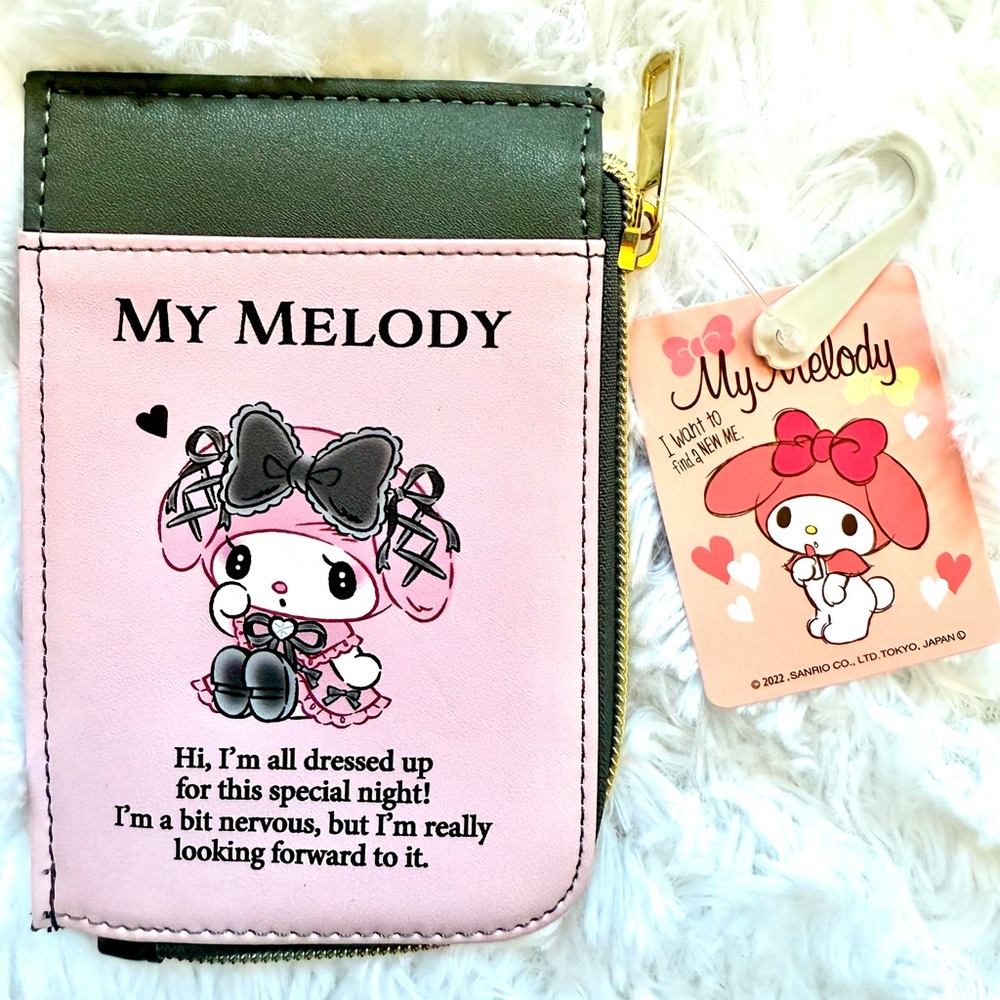 My Melody wallet Lolita midnight Merokuro Sanrio jirai ryosan card ears ribbon